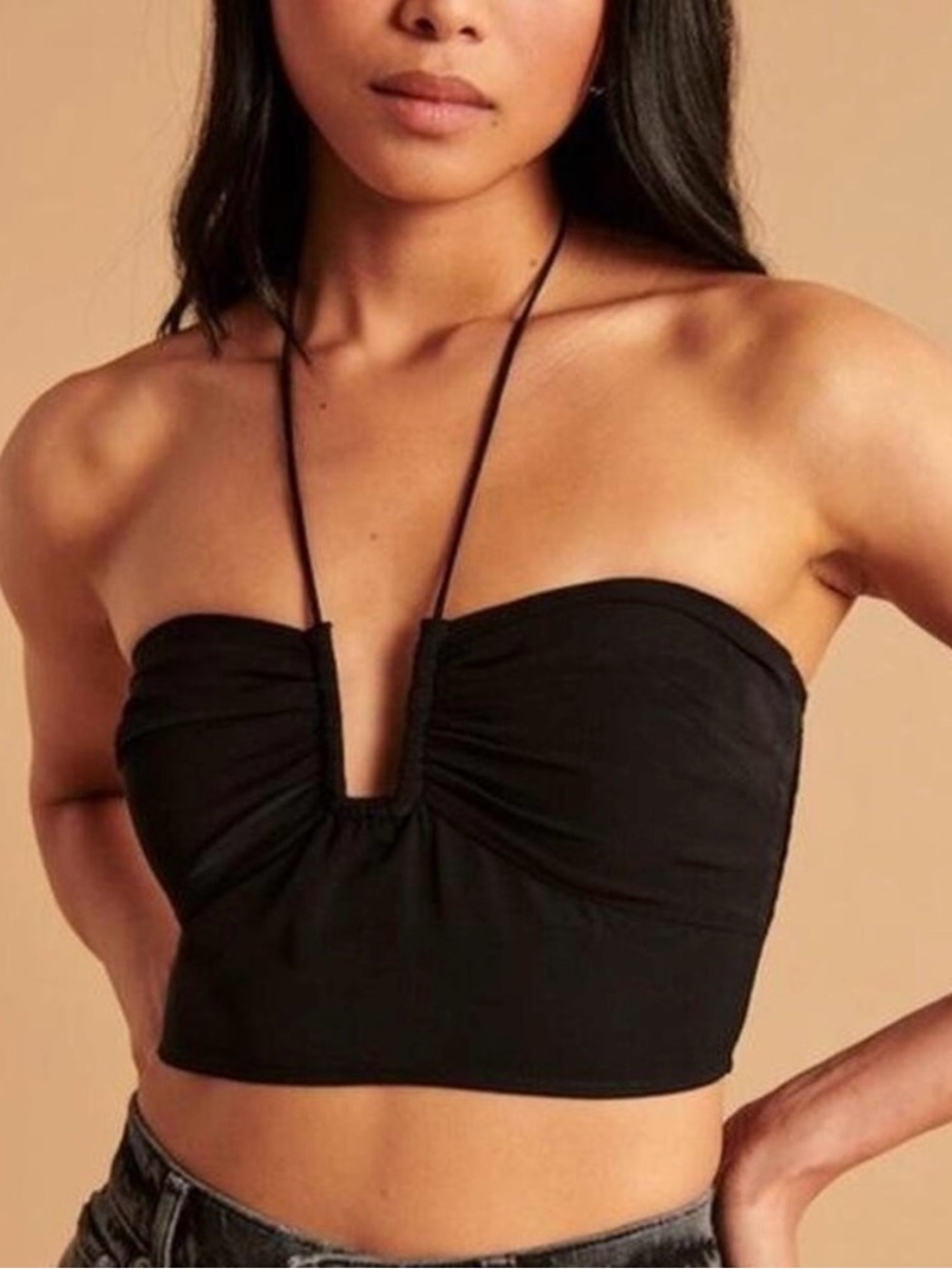 Abercrombie Black Halter Hardware Top